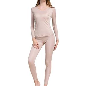 Grenasasilk Womens Silk Long Underwear Mulberry-silk Long Johns Thermal Underwear Sets Cold Weather Base Layer, Large