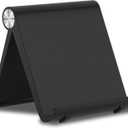Cell Phone Foldable Stand for Desk, Portable Cell Phone Holder, Adjustable Tablet Dock, Office Desk Accessories for iPhone 17 16 15 14 13 Pro Max Air, Galaxy S25, S24, Black
