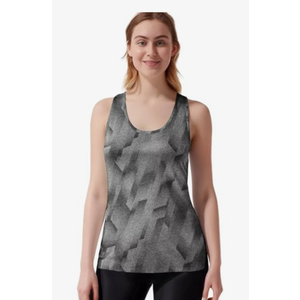 Zengjo Running Tanks for Women Moisture Wicking Athletic Workout Gym Tops Racerback(Heather Grey,L)