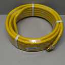 33ft 1/2'' Flexible Gas Line, CSST Corrugated Stainless Steel Tubing Pipe Kit, Natural Gas Line Propane Pipe Conversion Kit Grill Hose with 2 Male Adapter Fittings (33ft 1/2'')
