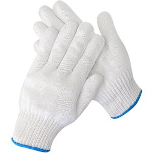 1 Pair Cotton work gloves - White Safety Work Gloves for repair, construction, Industrial, Warehouse, Gardening, BBQ, and other uses, for men and women, L size