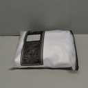 Furlinic 72x75 Waterproof No Hook Needed White Shower Curtain,Soft Polyester Fabric Bathroom Curtain with 10 Rustproof Split Grommet,Light Weighted & Washable, Hotel Style, Standard Size.