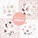 2 x 12x12 Metallic ROSE GOLD Christmas Scrapbook Cardstock Decorative Paper for Card Making Journaling Planner Origami Decopage Decorative Spring Scrapbook Paper