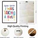 2 x Funny Kids Bathroom Wood Plaques Wall Decor,Splish Splash I was Taking a Bath Bathroom Front Door Wooden Hanging Sign for Toilet Washroom Shower Room Wall Decor 12'' L x 8'' W
