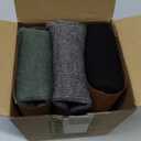 ORVYTHA Merino Wool Toe Ankle Hiking Socks Compression Breathable Thick Cushion No Show Five Finger Socks for Women&Men 3 Pairs (US, Alpha, Medium, Regular, Regular, Dark)