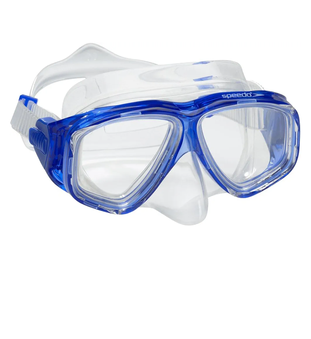 Speedo Unisex-Adult Swim Snorkel Dive Mask Anti-Fog with Nose Cover Adventure Series
