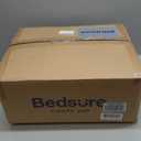 Bedsure Foldable Human Dog Bed for People Adults, 2 in 1 Calming Human Size Giant Dog Bed Fits Pet Families with Egg Foam Supportive Mat and Waterproof Liner, Faux Fur Orthopedic Pet Sofa, Pink