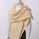 GRACEART Post Apocalyptic Shawl Scarf Shaman Cowl Medieval Costume Sash (08-beige)
