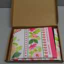 Floral Mahjong Mat with Rules 31.5" x 31.5" Non-Slip Noise Reduction Gaming Mat for Table Cover Card Board Tile Poker Dominoes