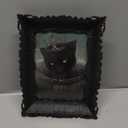 YULINKLIN 5x7 Vintage Picture Frame, Antique Black Gothic Ornate Baroque Style Photo Frame with Glass, Ideal for Dark Fantasy Art, Retro Tabletop & Wall Hanging Home Decor
