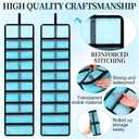 2 Pcs Roll up Fishing Lure Wraps Bag Lure Sleeves Bait Storage 10 Pocket PVC Mesh Protective Cover Tackle Storage Bags & Wraps for Saltwater & Freshwater Fishing(Blue)