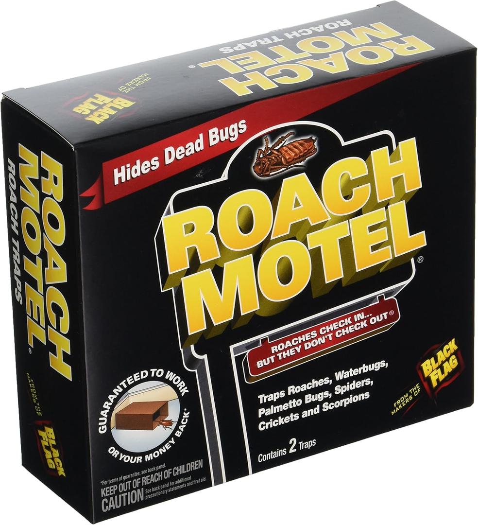 Roach Motel Traps 2 Count, Contains No Pesticides, Hides Dead Bugs, 12 Pack