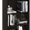 Furinno JAYA Book Shelf, 3-Tier Bookshelf, Bookcase with Adjustable Shelves, 9.5 x 24.5 x 40.3, for Organization and Storage, for Living Room, Bedroom, Home Office, Espresso