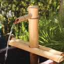 Bamboo Accents Zen Garden Water Fountain Kit - Adjustable Spout with Smooth Matte Finish, Includes Submersible Pump - Ideal for Indoor & Outdoor Use, Container Not Included (12" Adj Half-Rounds)