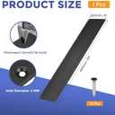 1 Pcs Door Kick Plates - 8 x 34 Inches Kick Plates for Exterior Interior Doors Protection Decor, 1.5mm (1/16 Inch) Thickness Rectangular Aluminum Door Push Plate (Black)