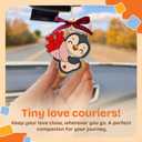 3 x NewEleven Valentines Day Gifts For Him Her Boyfriend Girlfriend - Penguin Card, Valentine's Day Gifts From Wife, Husband - Cute Couple Gift, Unique Message - Wooden Card