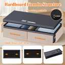 Under Bed Storage Containers with Lids - 2 Pack, Foldable and Stackable Clothes Storage Bags with Clear Window, 3-Sided Handles and Label Slot for Clothing, Blankets, Pillows (Grey)