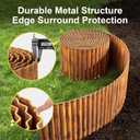 Land Guard Corrugated Garden Edging Border,12" x 25' Landscape Paver Edging, Tall Landscape Edging, Fence for Garden, Flower Bed, Lawn and Landscape Edging (Rusty)