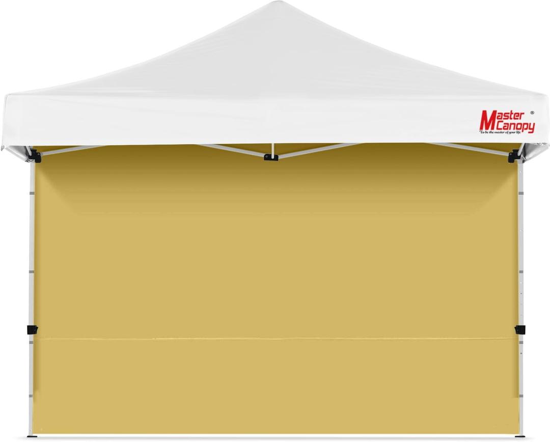 MASTERCANOPY 12x12ft Canopy SunWall Instant Canopy SideWall for Pop Up Canopy Tent Gazebos, UV Protection Sidewall Only, Spliceable (1 Pack, Beige)