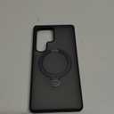 TORRAS 360 Spin Magnetic Stand for Samsung Galaxy S25 Ultra Case, Fit for Magsafe, Military Grade Slim Protective S25 Ultra Case with Kickstand & Ring Holder, Ostand Spin, Translucent Frosted Black