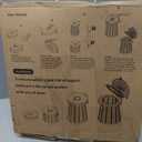 ALEVMOOM XXL Portable Toilet - 19.7" H Taller Wider Collapsible Foldable Camping Toilet with Lid, Strap, Bag - Adjustable for Camping, Hiking, Travel and Car (Green)