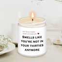 Homsolver 40th Birthday Candle Gifts Women Men, Happy 40th Birthday Decorations Gift for Her Him, Funny 40 Years Old Gifts Ideas- Lavender Candles