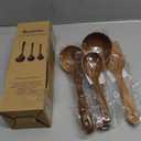 3 Pack Wooden Ladles for Serving Spoon Soup Ladle Wood Spoons for Cooking Ladel Large Bamboo Kitchen Tools Ladles Big Spaghetti Spoon Laddle Non Toxic Soup Spoons Teak deep Ladle