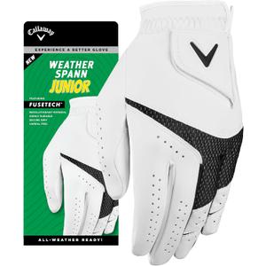 Callaway Golf Weather Spann Junior Glove (White, L)