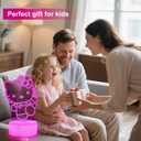 sunduck Pink Kawaii Kitty 3D Night Light with Corded Control- Dreamy Girls Room Decor, Perfect Birthday/Christmas Gift for Kids, Unique Holiday Present