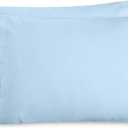 Bare Home Flannel King Pillowcases Set of 2-100% Cotton - Velvety Soft & Cozy - Double Brushed Heavyweight Flannel Pillowcases (King Pillowcase Set of 2, Light Blue)