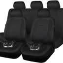 CAR PASS Neoprene Waterproof Seat Covers, Universal Fit Black Full Sets, Protective Interior Covers for Auto SUV, Vans, Sedans, Trucks,   Black Full Sets