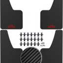 XUKEY 4pcs Black Universal Mudflaps for Car SUV Van Hatchback UTV ATV Front Rear Mud Flaps Splash Guards Fender Flares Mudguard with Hardware 14.17''x 8.27''("R.S MUD Flaps Logo)