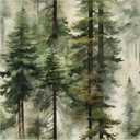 HAOKHOME Forest Peel and Stick Wallpaper Tree Wall Paper Wood Removable for Bedroom Green Contact Paper 17.3in x 9.8ft