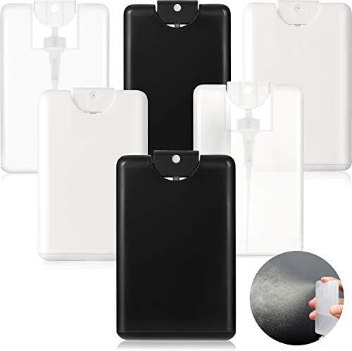 Patelai 6 Pcs Refillable Mini Spray Bottles for Travel 20ml Flat Portable Perfume Atomizer & Mist Bottle Refillable Hand Sanitizer Card Spray for Perfume, Sanitizer, Toner, Essential Oils