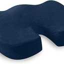 Memory Foam Car Seat Cushion Lower Back Support Pillow - Blue