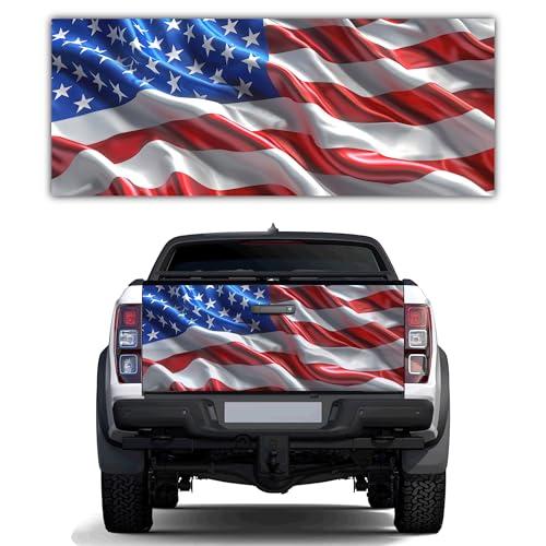 American Flag Decals for Trucks - Truck Decals for Men, Compatible with Pickup Truck, 1 Pcs 24" x 59"