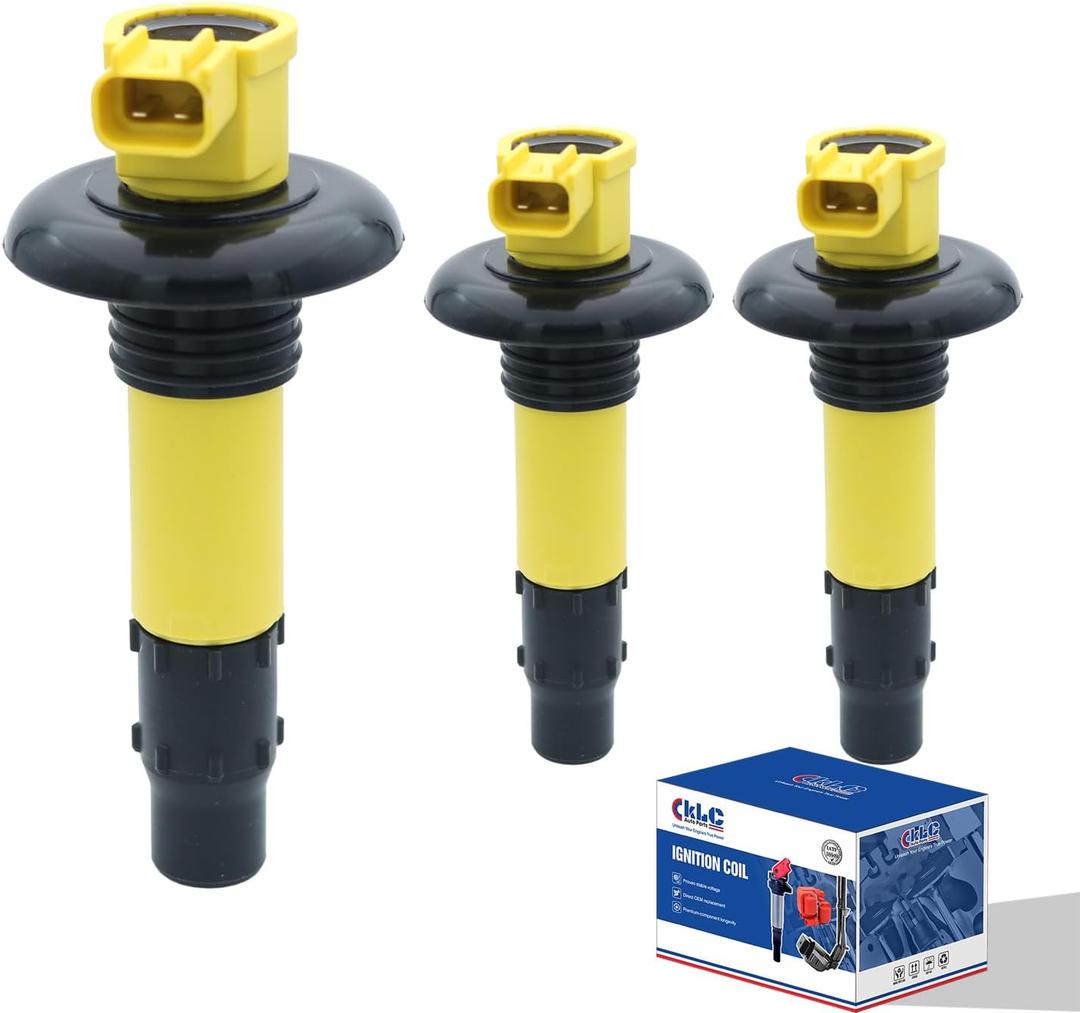 KLC Set of 3 Ignition Coil Pack 290664020 296000307 420664020 Compatible with SeaDoo GTX GTI GTS RXP RXT RXP WAKE 130 155 215 255 260 RENTAL All 4-TEC Models 2002-2016