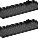 Heavy Duty Slatwall Shelf 30x12Inch, Steel Slatwall Accessories Storage Rack for Garage, Retail, Workshop (2, 30x12Inch)
