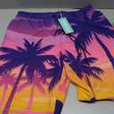 Men Swim Trunks 9 Inch with Mesh Lining Breathable Quick Dry Drawstring Pockets for Summer Beach Pool Board (M)