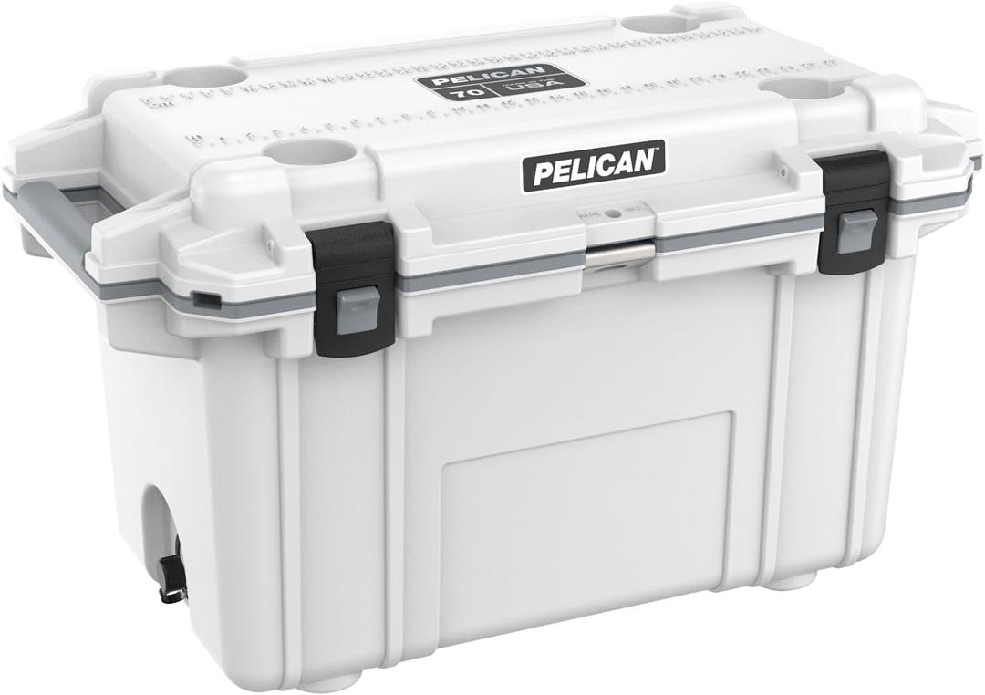 Pelican Products Inc Elite 70 Quart Cooler (White/Gray) (70Q-1-WHTGRY)