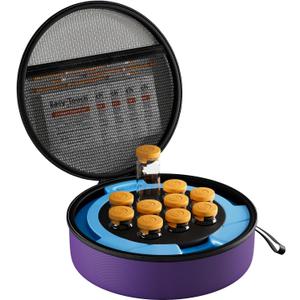 ProCase 10 Slots Insulin Vial Cooler Travel Case with Ice Brick, Hard Peptide Storage Carrying Holder for Short Standard 10ml U-100 Vials Bottles, Diabetic Supplies Kits Cooling Organizer -Purple