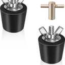 2 Pack 1 inch Rubber Pool Winter Plugs with T-Handle  1" Pool Winterizing Plugs with Stainless Steel Screws Bolts Pool Return Jet Plug for Inground & Above Ground Pools