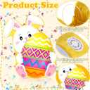 Bunny Easter Egg Piata with Blindfold, Bat and Filler, Funny Cute Bunny Party Favors for Cute Bunny Easter Egg Theme Kids and Adults Party Supplies Decoration (Cute)