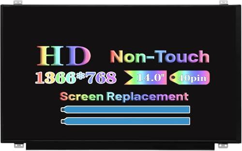 40 pins Screen Replacement for Dell Latitude E5440 E5470 3440 E6440 E7440 E7450 E7470 P44G P37G (Older Models - Before 2020) 14.0" HD 1366 * 768 LCD LED Display Panel (Not for 30Pins)