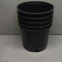 Pro Cal HGPK5PHD Round Circle 5 Gallon Wide Rim Durable Injection Molded Plastic Garden Plant Nursery Pot for Indoor or Outdoor (Set of 5)