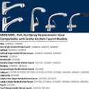 46092000 46174000 Grohe Kitchen Faucet Hose Replacement, Ladylux Metalflex Hose Compatible Grohe K4 K7, Bridge and Ladylux Cafe, Alira Sink Faucet, Pull-out Kitchen Faucet, 59 inch StarLight Chrome