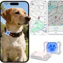 GPS Tracker for Dogs & Cats - No Monthly Fee, Waterproof Real-Time Tracking Collar for Pets, Kids,Luggage & Assets | 365-Day Battery Life | iOS & Android Compatible | Anti-Lost Device