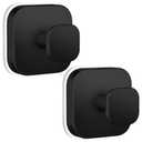 2 Pcs Suction Cup Hooks for Bathroom and Kitchen, Reusable Hook for Towels, Robes on Glass and Tiles (Matte Black)