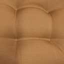 Pillow Perfect Monti Chino Solid Indoor/Outdoor Wicker Patio Seat Cushion Reversible, Weather and Fade Resistant, Round Corner - 19" x 19", Orange, 2 Count