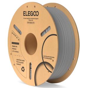 ELEGOO PLA Filament 1.75mm Grey 1KG, 3D Printer Filament Dimensional Accuracy +/- 0.02mm, 1kg Cardboard Spool(2.2lbs) 3D Printing Filament Fits for Most FDM 3D Printers